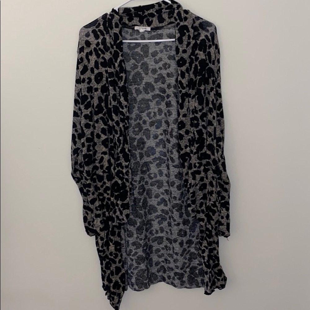 Duster cardigan leopard print
